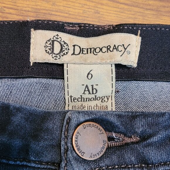Democracy Jeans Size 6 Skinny Cropped Ab Technology Mid Rise Dark Wash - Picture 4 of 11